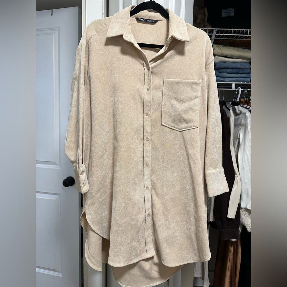 Oversized Corduroy Button Up